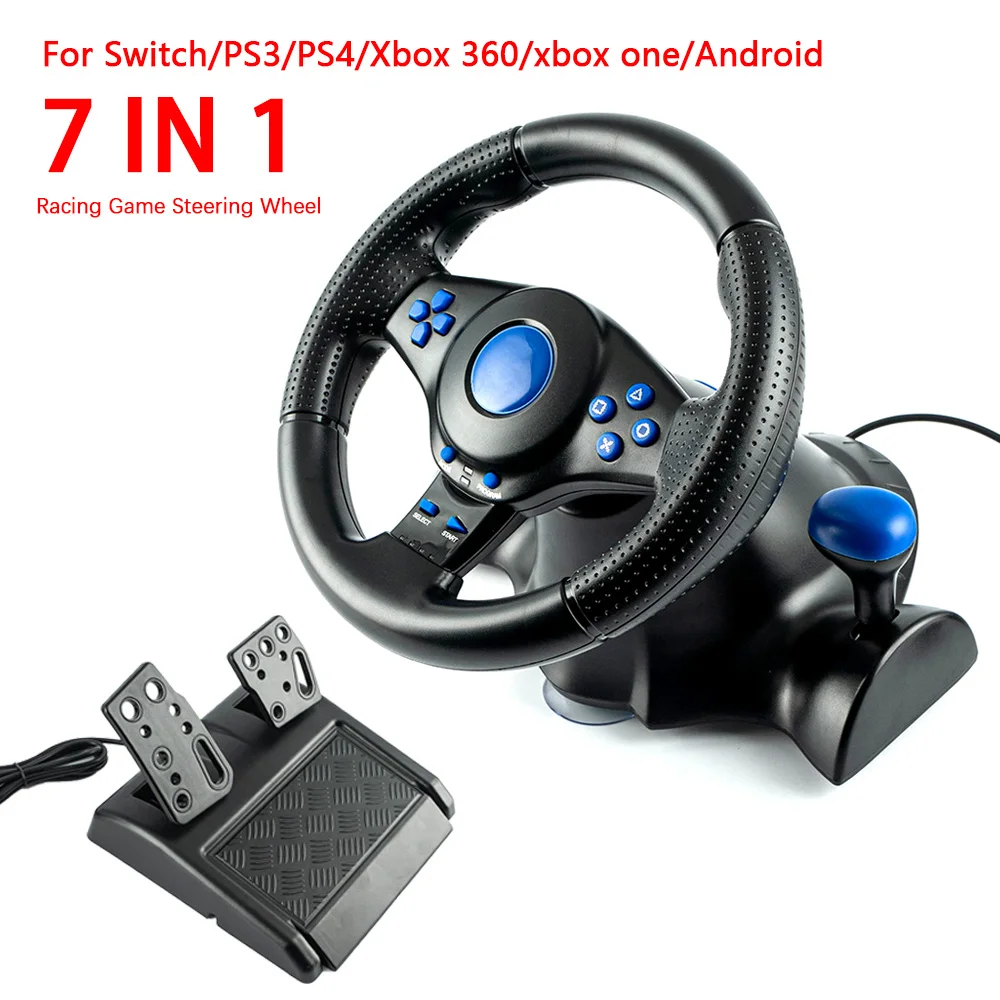 7 in 1 Racing Steering Wheel Vibration Controller Game Simulation Racing Pedals For switch/xbox 360/xbox one/pc/ps4/3/Android