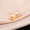 Wholesale 100 Pairs of 5-6mm Natural Fresh Water Button Pearl Stud Earring 5