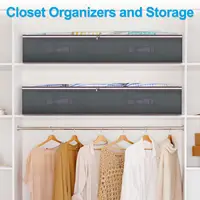 Conteneurs de rangement pliables sous le lit, avec fenêtre transparente, organisateurs de jouets sous le lit et sacs de rangement pour vêtements, bacs de rangement pour placard 5