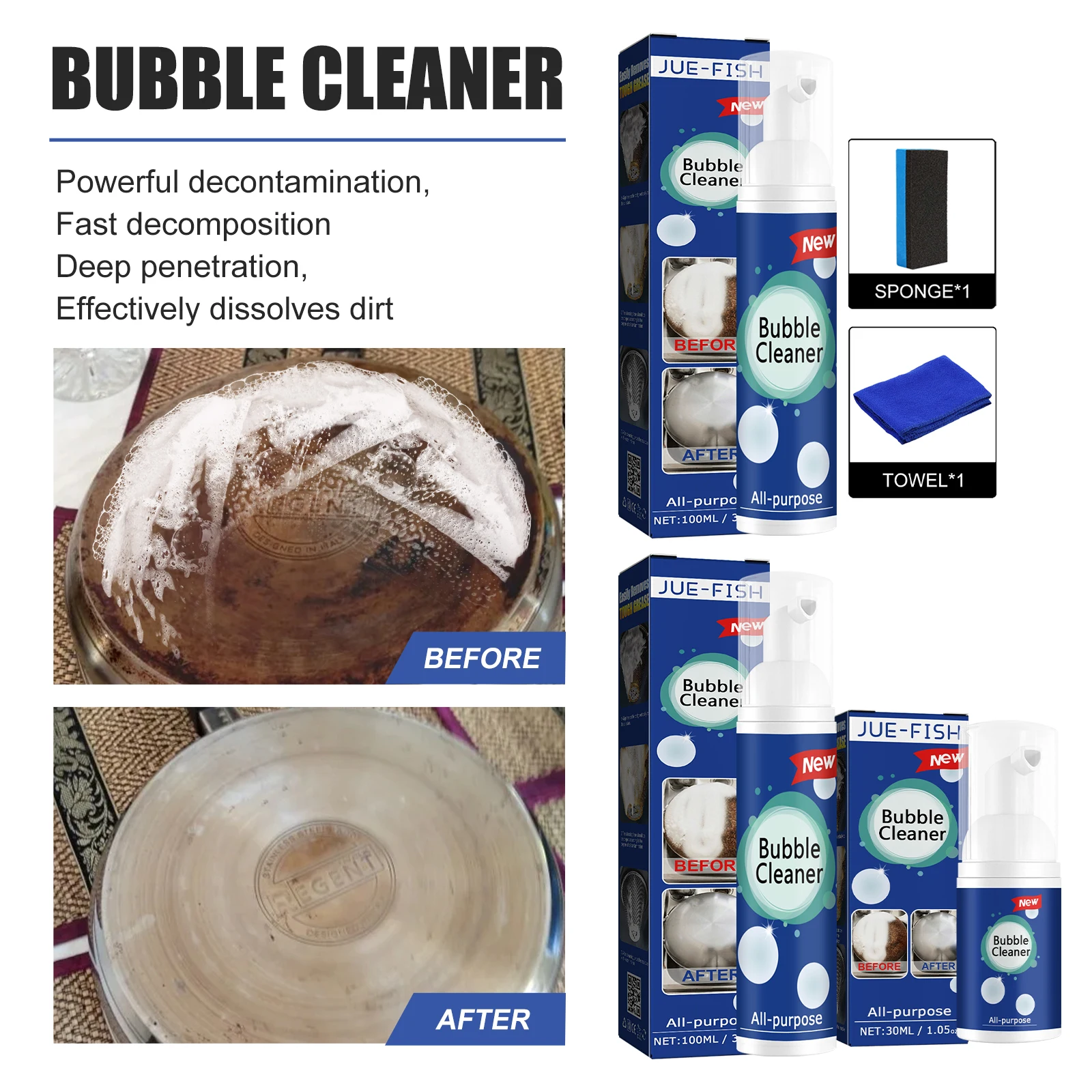 Multi Functional Kitchen Grease Cleaner Heavy Oil Stain Remover Spray