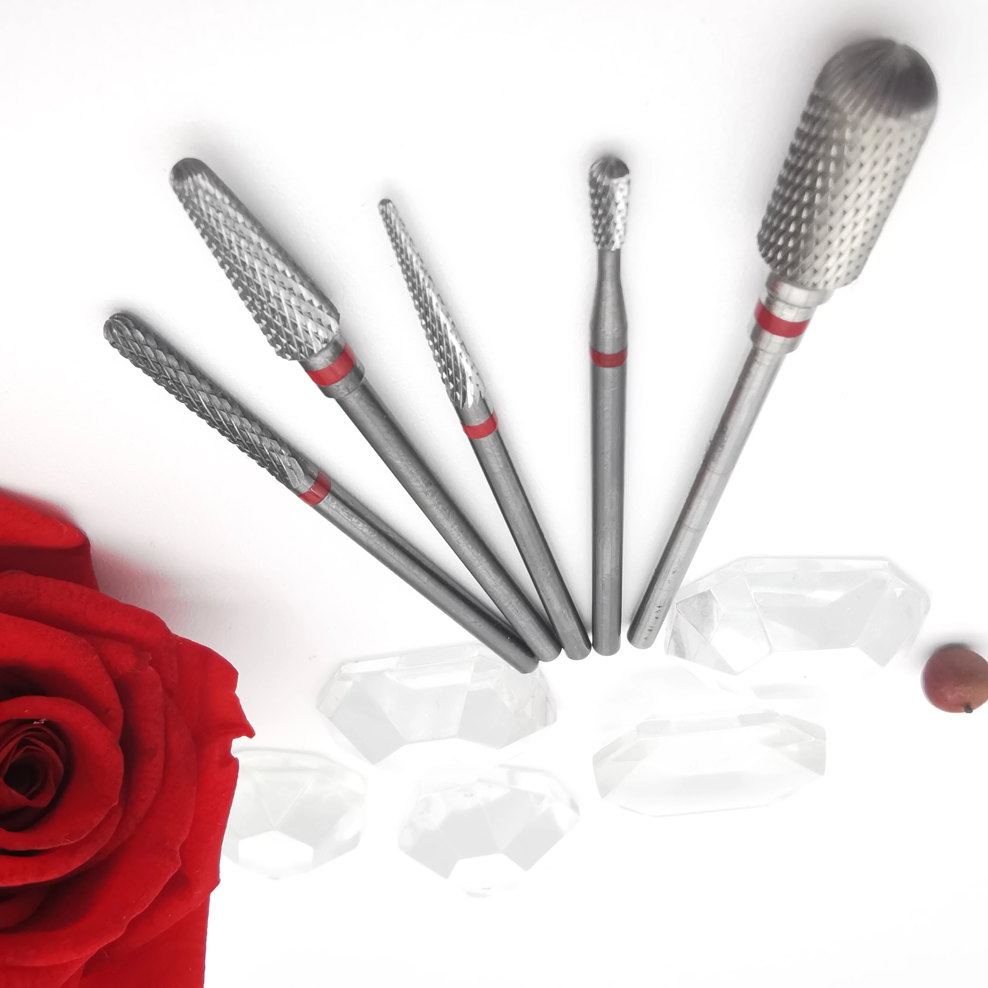 Dental Consumable Tools Tungsten Carbide Denture Nail Red Ring Fine