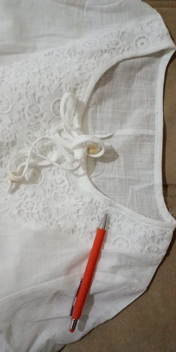 Elegant Lace Decoration Shirt Women Hollow Out O Neck Lace-up Pullover Blouse England Style Commuter Seven-quarter Sleeves Tops photo review