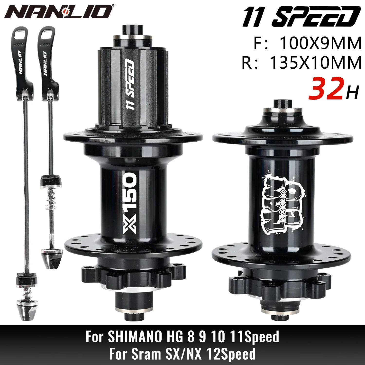 NanLio X150 MTB Bicycle Hubs Noise Big Sound Hub 6 Pawls 3 Tooth