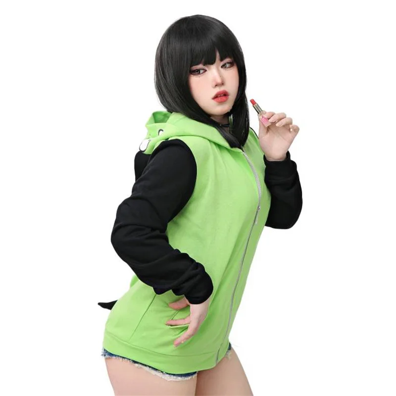 Dazcos-男性と女性のための耳付きスウェットシャツ、ジップ付き
