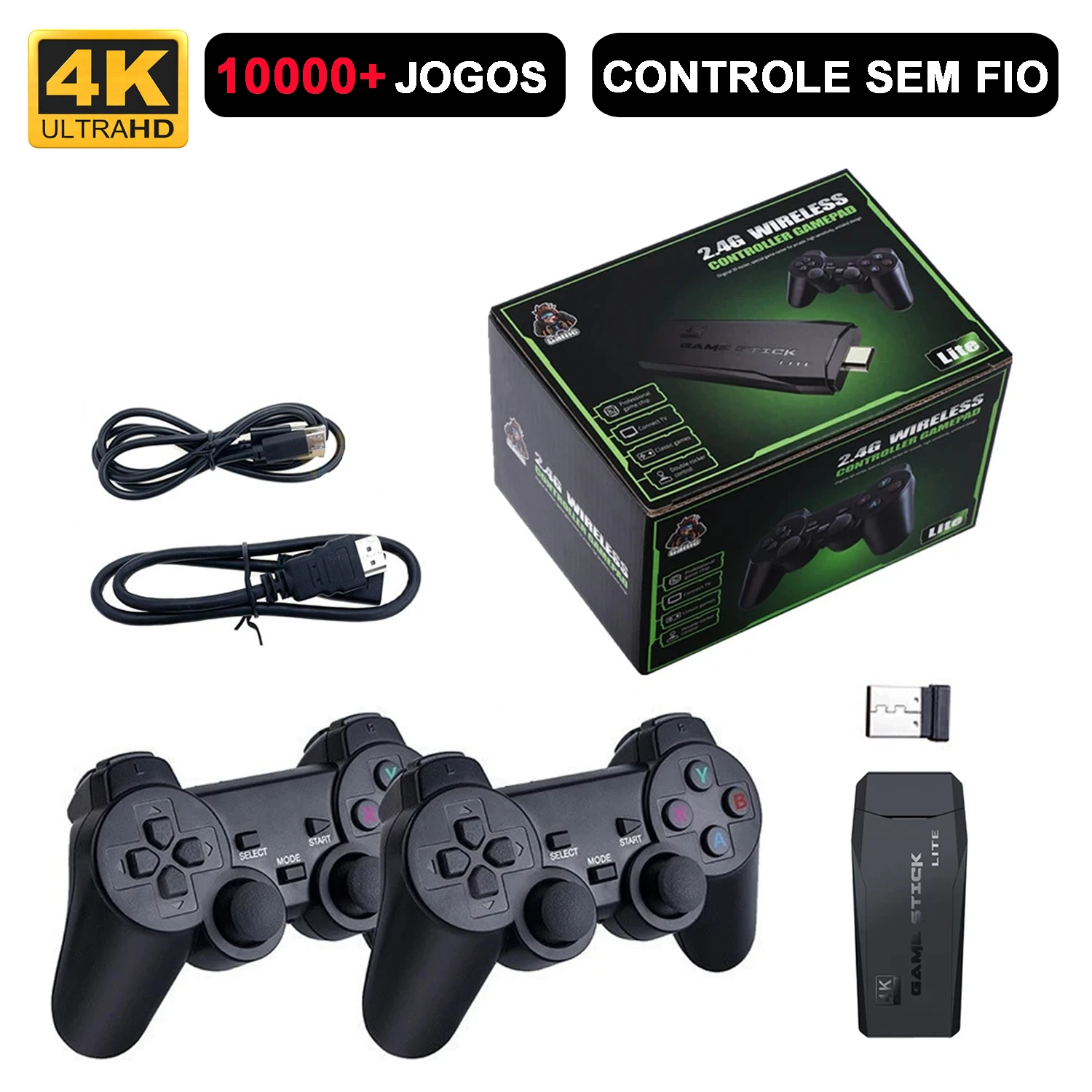 Infanto 4 - Video Game Retrô com 44 mil jogos antigos (2 controles) (Com  fio) - AliExpress