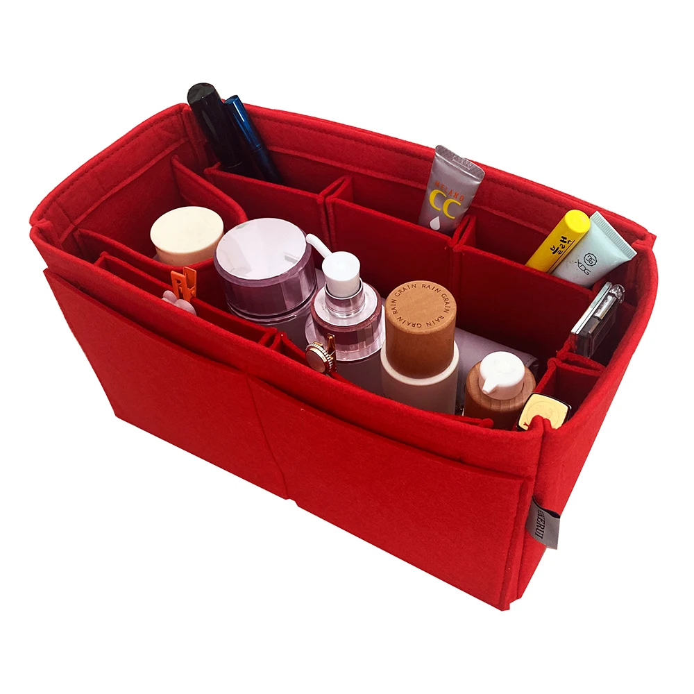 Makeup organizer purse organizer insert For Speedy 20 25 30 35 40 Purse Organizer Insert Felt Makeup Linner Bag