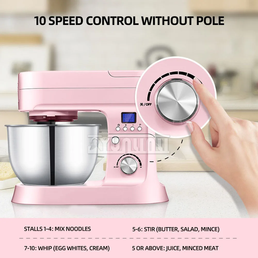 Household Kitchen Food Mixer Commercial Automatic Dough Mixer Multi-functional Chef Machine 4