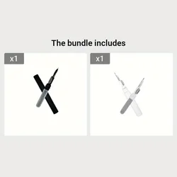 Ultimate Earbud & Earphone Cleaning Kit with Multi - Functional Brush Tool (White 1pc black 1pc)