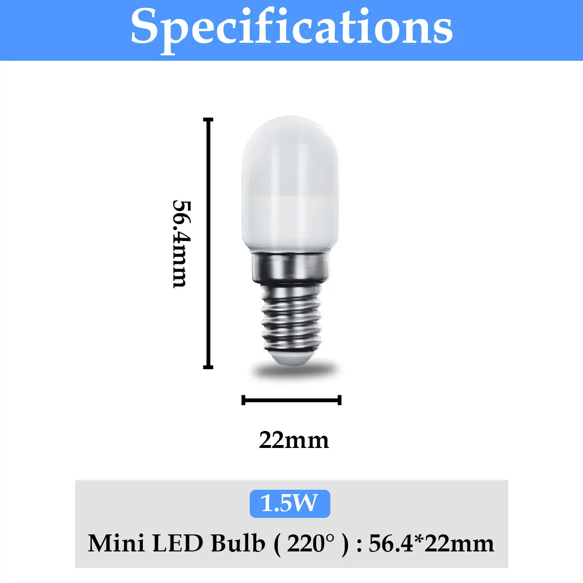 E14 1.5w AC220v Mini Refrigerator Led Lamp Light Smd 2835 3000K