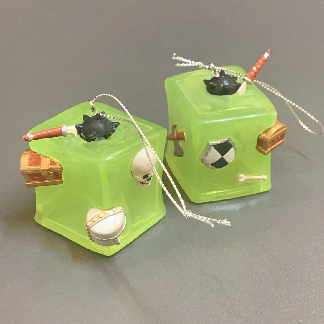 PackLotNolzursGreenD20GelatinousCubeDiceJailMiniatures