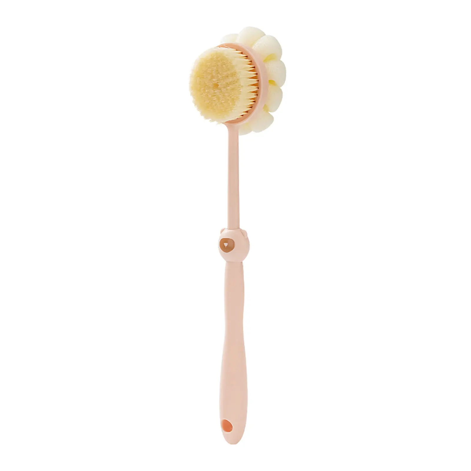 Pink Silicone Double Sided Shower Brush Gentle Exfoliating