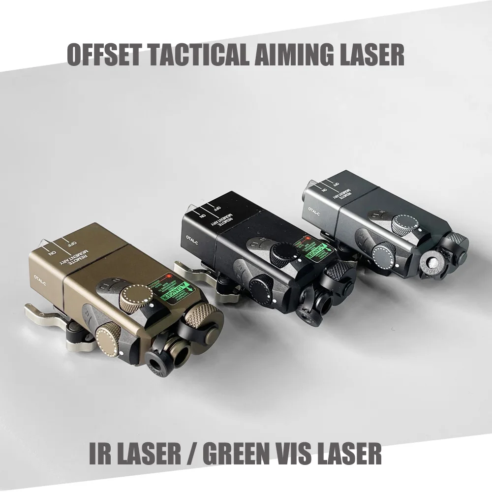 Sotac Gear OTAL-C IR Green Laser Offset Tactical Aiming OTAC C IR Military  Quick Release HT Mount Fits NATO 1913 Picatinny Rail OTAL-C Light  Black&Green Laser