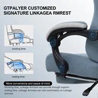 GTPLAYER Gaming Chair with Pocket Spring Cushion, Linkage Armrests & Footrest, Ergonomic Office Chair with Lumbar Support - Image 6