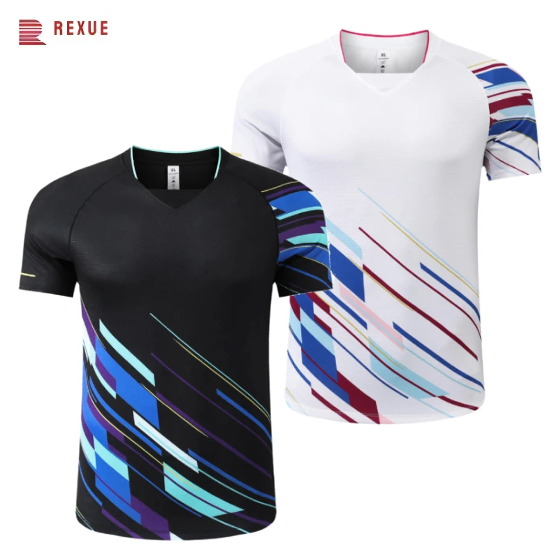 New Badminton Table Tennis Uniform Couple Shirt Competition Training Tee Sweat-absorbent Top Short-sleeve Pingpong T-shirt