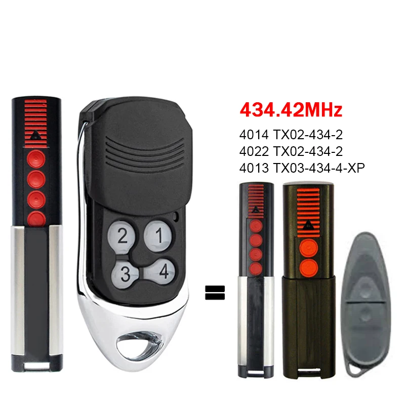For SOMMER Gate Remote Control 434.42MHz Rolling Code Compatible With SOMMER 4013 TX03-434-4-XP 4014 TX02-434-2 4022 TX02-434-2 2