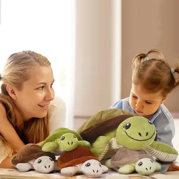 IKASA Mommy Sea Turtle Stuffed Animal Mom and Baby Plush Toy, Cute 15