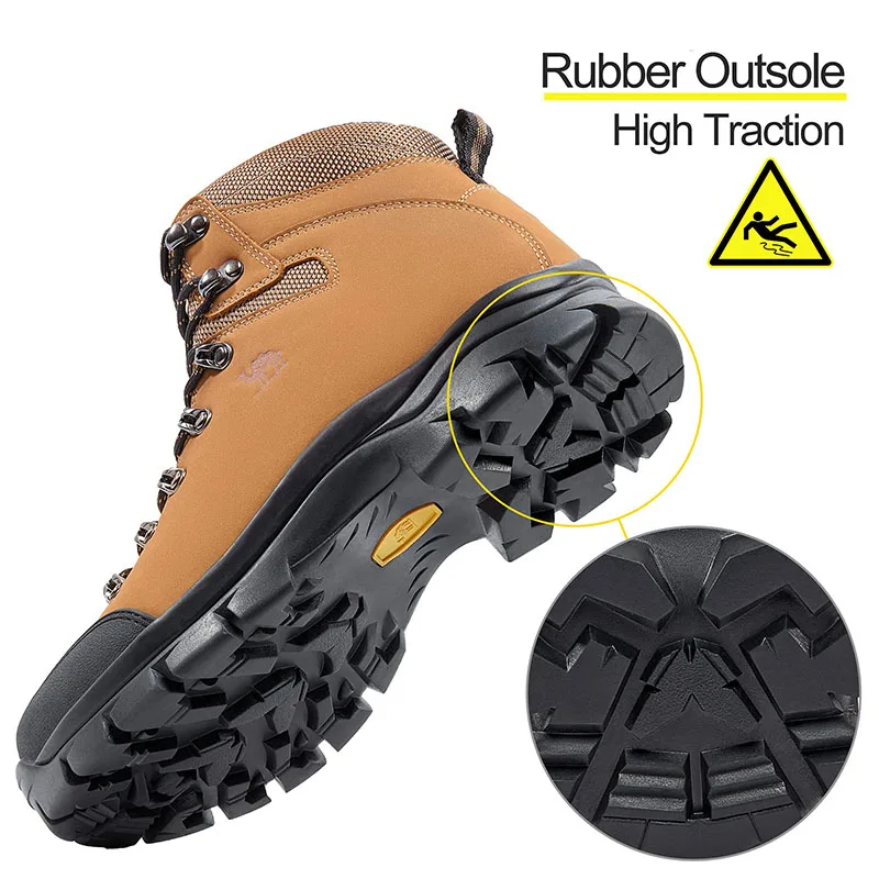 GOLDEN CAMEL Hiking Shoes Waterproof Genuine Leather Hiking Boots Outdoor Trekking Shoes for Men 2023 Ankle Mid Boot Large size
