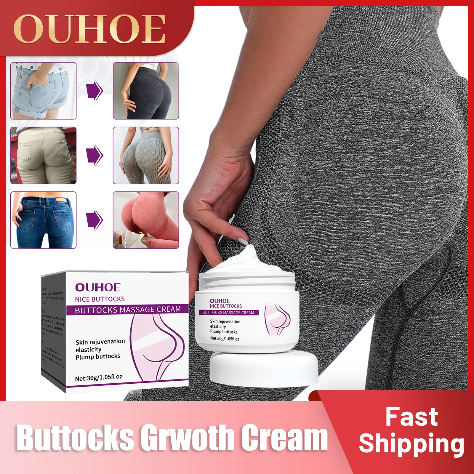 Buttocks Enhancers Cream Effective Sculpts Plumps Sexy Butt Enlargement Prevent Sagging Hip Lift Up Massage Cream for Buttocks