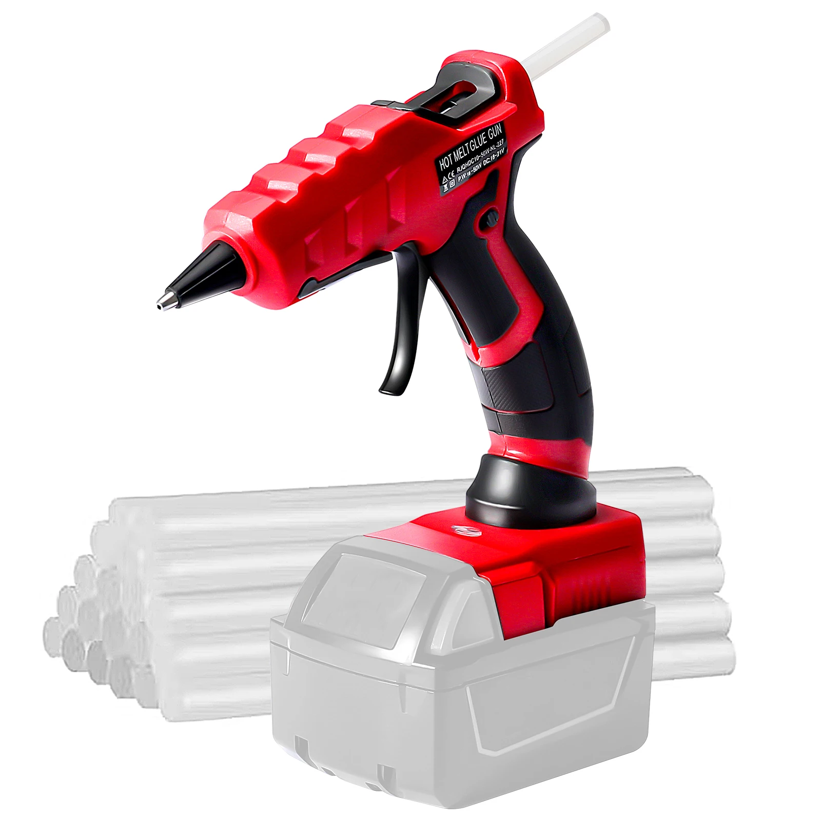 50W Cordless Hot Melt Glue Gun with 30pcs Glue Sticks Power Repair Tools (No Battery) For Milwaukee 18V Max Li-ion Battery