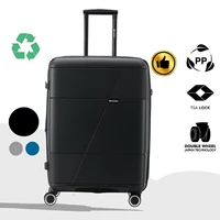 Ensemble de 3 valises rigides SUPER SOLU, extensibles, en polypropylène PP, valise trolley avec serrure TSA, 4 roues doubles, 360° ° Valises de cabine imperméables et légères, DLX727 4