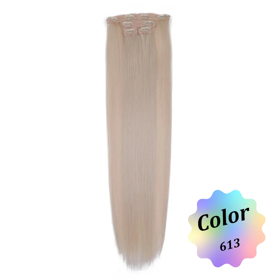 Efecto Deslumbrante: Extensiones De Cabello Sintético Con Clip Para Mujeres