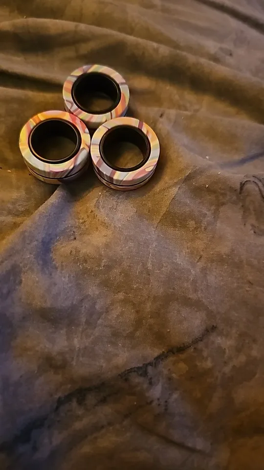 Magnetic Rings Fidget Toy Set Adult Fidget Magnets Spinner Rings Fidget Pack Great Gift for Adults Teens Kids (3PCS) photo review