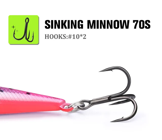 TSURINOYA DW63 Sinking Minnow Light Rock Fishing Lure Saltwater Fresh 50mm  5gr