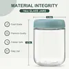 6-Pack 16 oz Overnight Oats Containers with Lids, Glass Jars with Airtight Lids, Wide Mouth Mason Salad Jars, Ideal for Snacks, 2