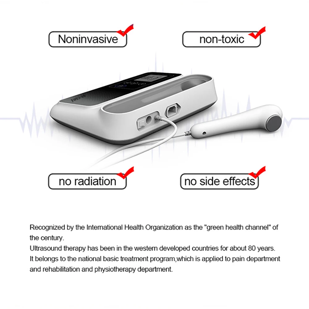 

Y-rising Ultrasonic Therapy Machine Physiotherapy Equipment Muscle Pain Relief Personal Care Ultrasound Beauty Massage Device