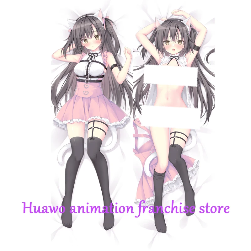 

Anime Dakimakura Pillow Cat Ears 2-Side Print Pillowcase Hugging Body Cushion Cover Otaku Waifuristmas Decoration 2023