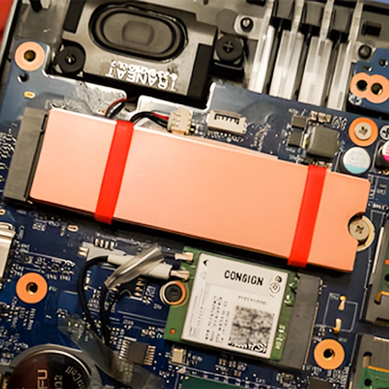 LDPCSJ M.2 NVME SSD Heastink with Nano Thermal Pads Copper Heat Sink Cooling Thermal Pad For M2 2280 SSD in Laptop — view 2