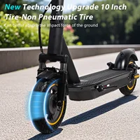Trottinette électrique AOVOPRO S10/ESMAX 1000W avec double suspension, 35 km/h, pneus anti-éclatement de 10 pouces, trottinette électrique pliable 4