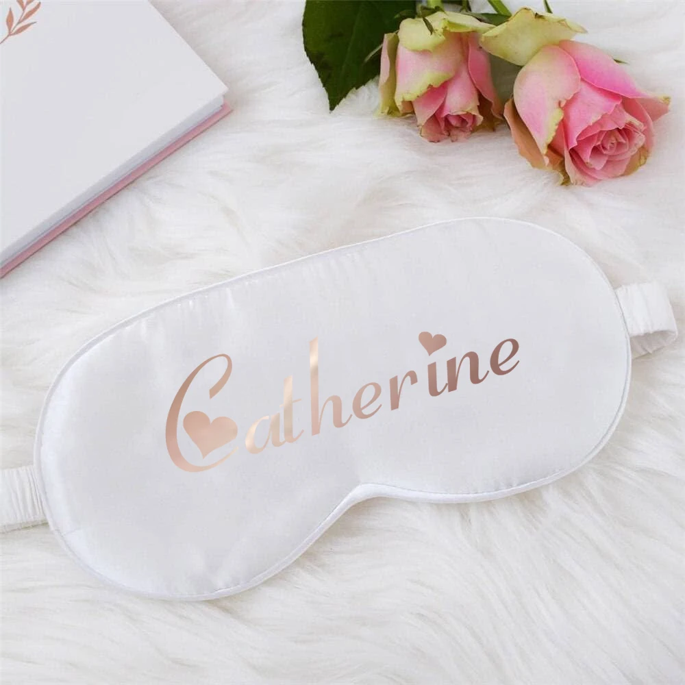 Eye Mask Personalized Sleep Mask Double-sided Simulation Silk Shading Eye Bachelor Party Gift Bridesmaid Gift
