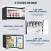 ICYGLEE Mini Fridge with Freezer 3.2 Cu.Ft Mini Refrigerator Dorm Fridge with 2 Door For Bedroom Apartment Office Cooling Drink 3