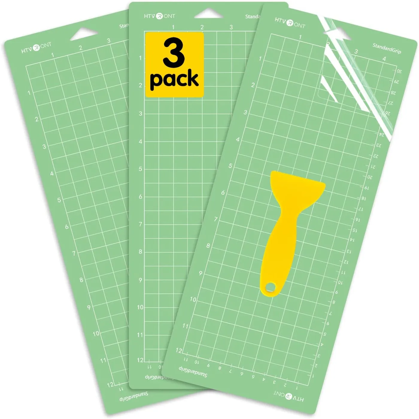 

HTVRONT 3pcs 4.5x12inch/11.5x30cm PVC Cutting Mat Base Adhesive Plate Pad For Cricut Joy Quilting Mats For Cardstock HTV Crafts