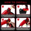 50W Cordless Hot Glue Gun for Milwaukee 18V Battery with 30pcs 7mm Sticks 30s Quick Preheat for Arts & Crafts & DIY (No Battery) 6