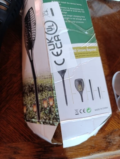 Borne solaire LED torche effet flamme