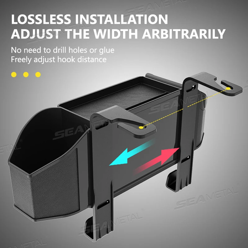 CAUTIOUS New Car Rear Seat Headrest Multifunctional Organiser Tissue Box Car Back Seat Organiser Car Seat Organiser Car Storage Car Travel Accessories With Cup Holder Hook