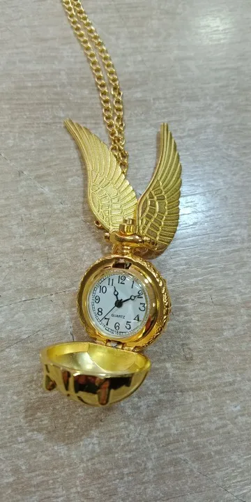 Montre collier vif d’or - Pendentif à gousset vintage doré