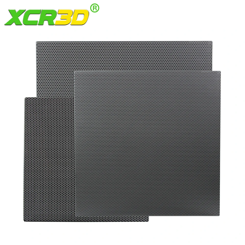 XCR3D 3d Printer Parts Carbon Crystal Glass Build Heated Bed Platform Anti-warping edge glass plate hot bed 220*220mm 310*310mm