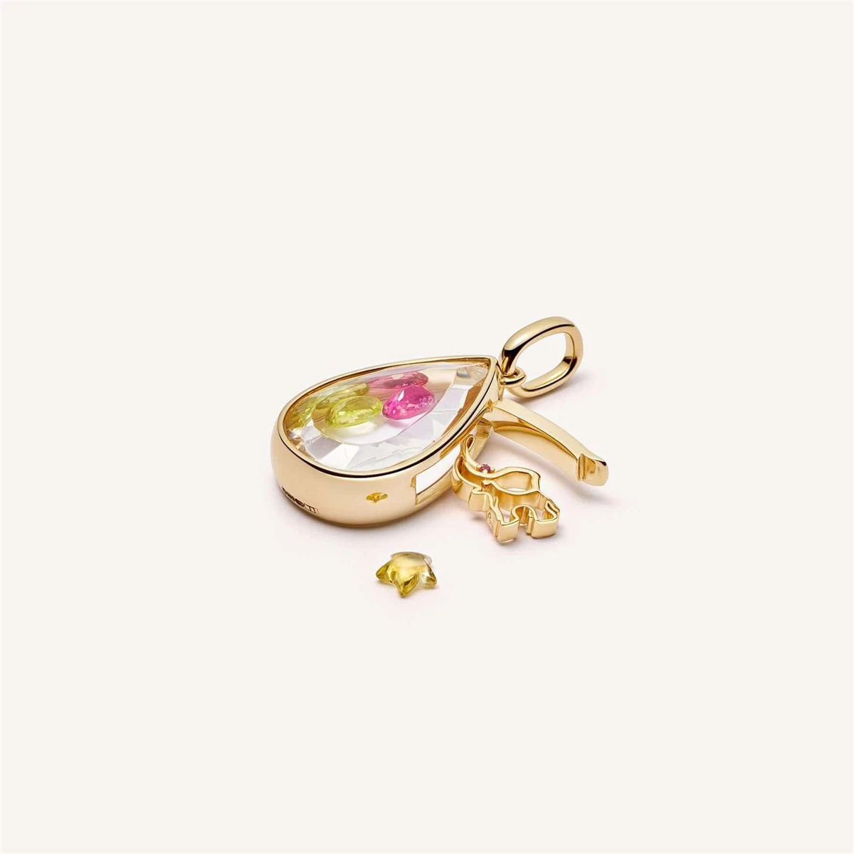 Adjustable Gold-Plated Water Drop Pendant with Collarbone Chain