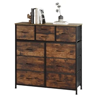 Тканевый комод, сервант, металлический каркас, комод для гостиной, промышленный стиль, шкаф для хранения в спальне, прихожей, дома — изображение 2