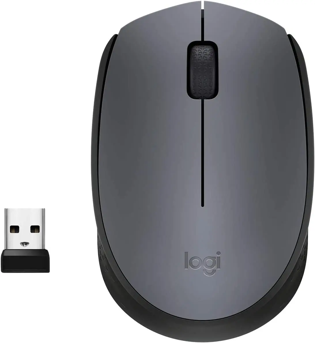 Logitech M170 Mouse Wireless 2,4 Ghz Con Ricevitore Nano Usb Batteria Di Tracciamento Ottico 12 Mesi Pc Ambidestro/Mac/Grigio Portatile