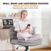 Criss Cross Chair with Wheels, PU Office Chair with Large Seat, Back Support & Adjustable Height for Home Use 3
