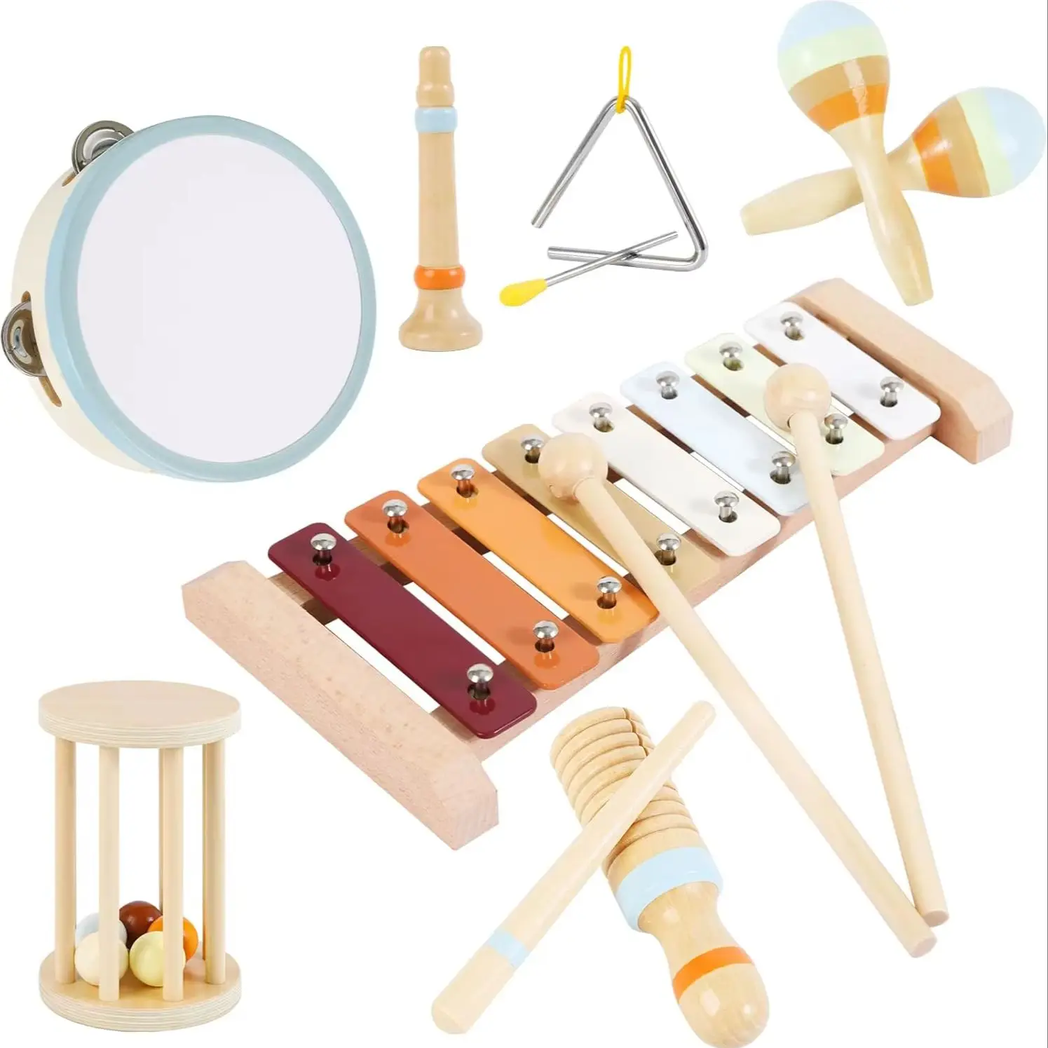 Baby Musical Instruments Montessori Wooden Toys,Percussion