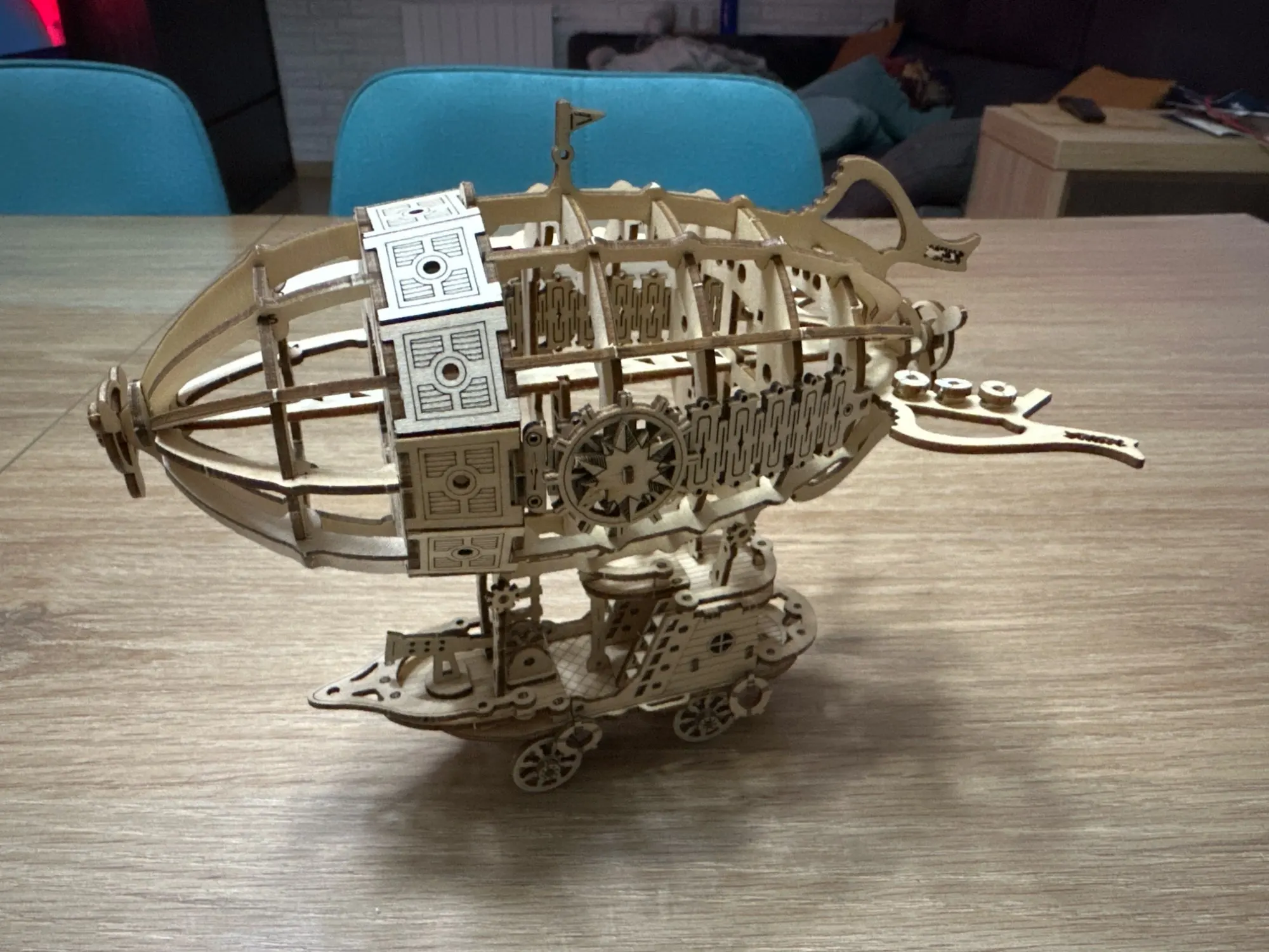 3D Wooden Airship Puzzle Kit for Adults – Mechanical Model Building Set photo review
