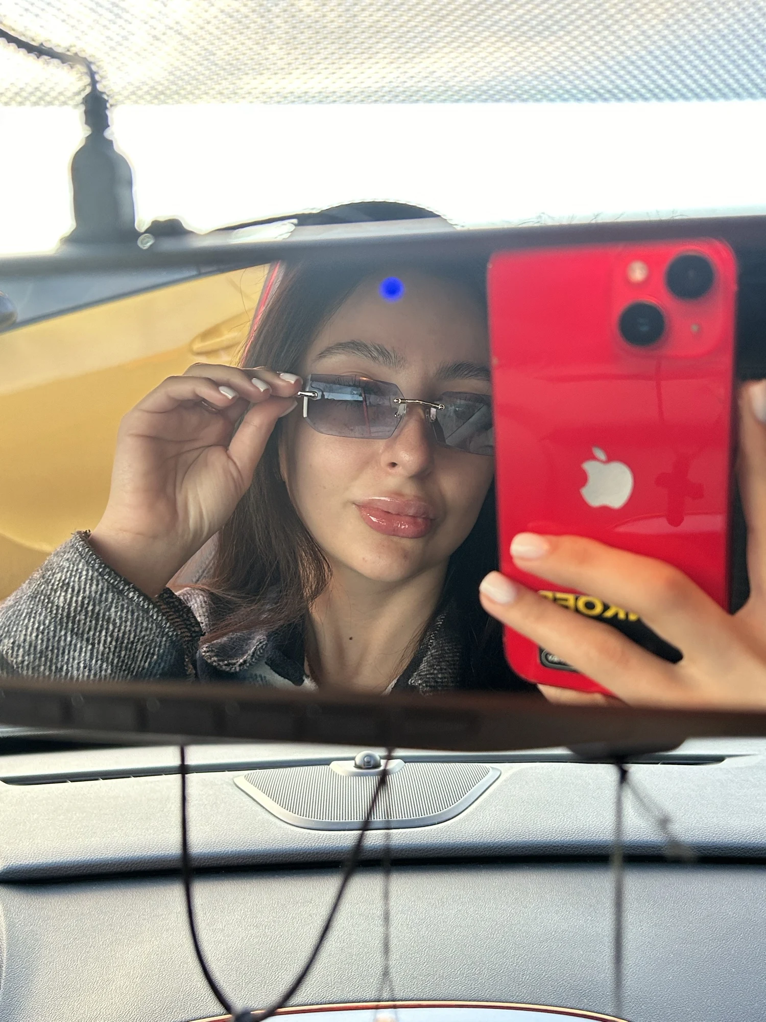 XJiea Rectangular Rimless Sunglasses,Fashion Men Outdoor Sun Glasses,Summer Women Decorative Eyewear,Shopping, Drive to Wear photo review