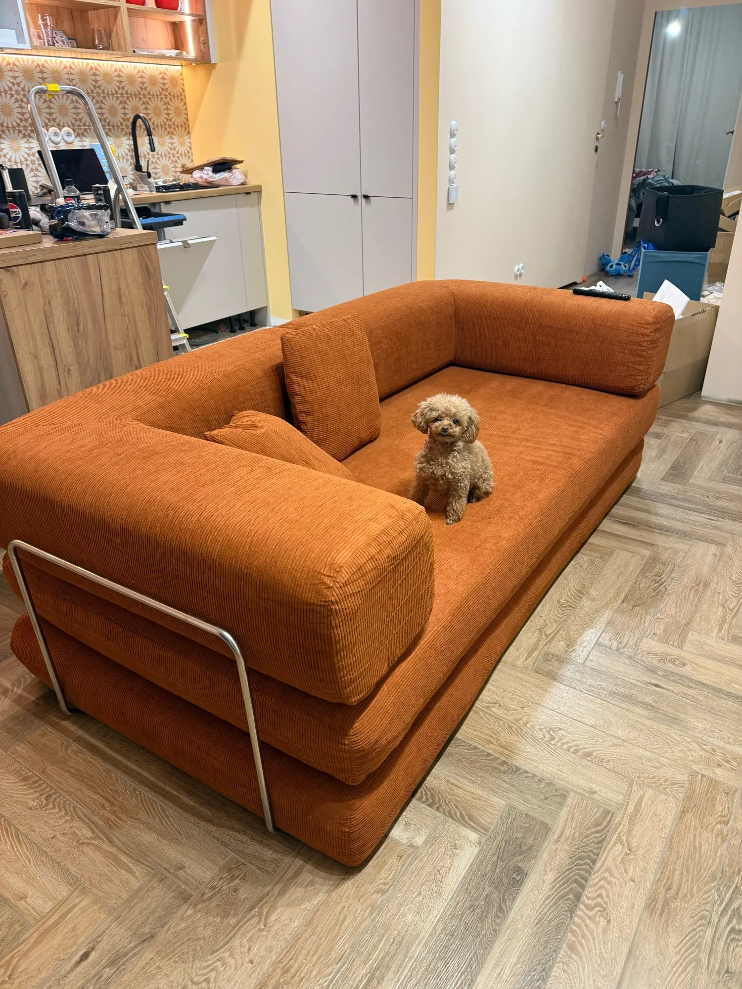 2025 New EU Warehouse Vacuum Compression Sofa 200*100*70cm Sofa Bed Corduroy Jacket Removable Placement 5-7 Days Delivery photo review