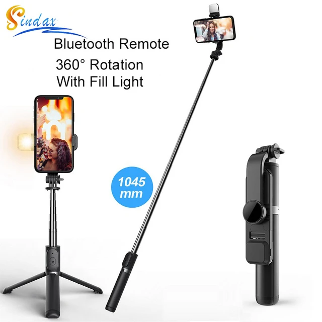 High quality Wireless bluetooth Selfie Stick Tripod With Remote Palo Selfie  Extendable Foldable Monopod For Iphone