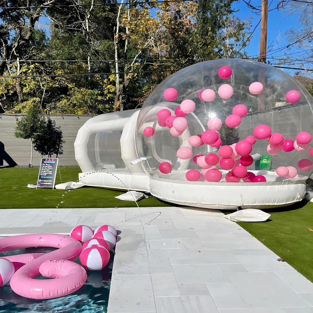 Inflatable Bouncing Bubble House Upgraded Version Inflatable Bubble Tent with Jumping Base Commercial Grade PVC Ballons House 6
